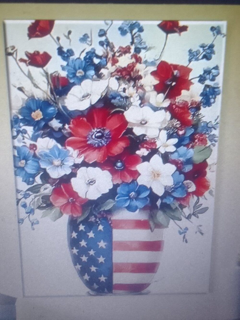 250-year celebration: well-done floral canvas oil painting brand new